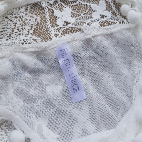 CUTE  LACE MINI DRESS/COVER UP - Picture 5 of 5